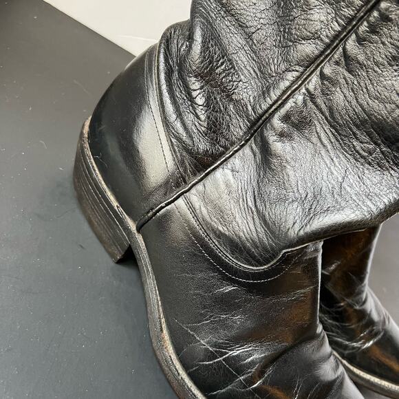 Vintage Justin Black Vintage Roper Boots M 7.5| W 9-9.5 | E 41 main image 5
